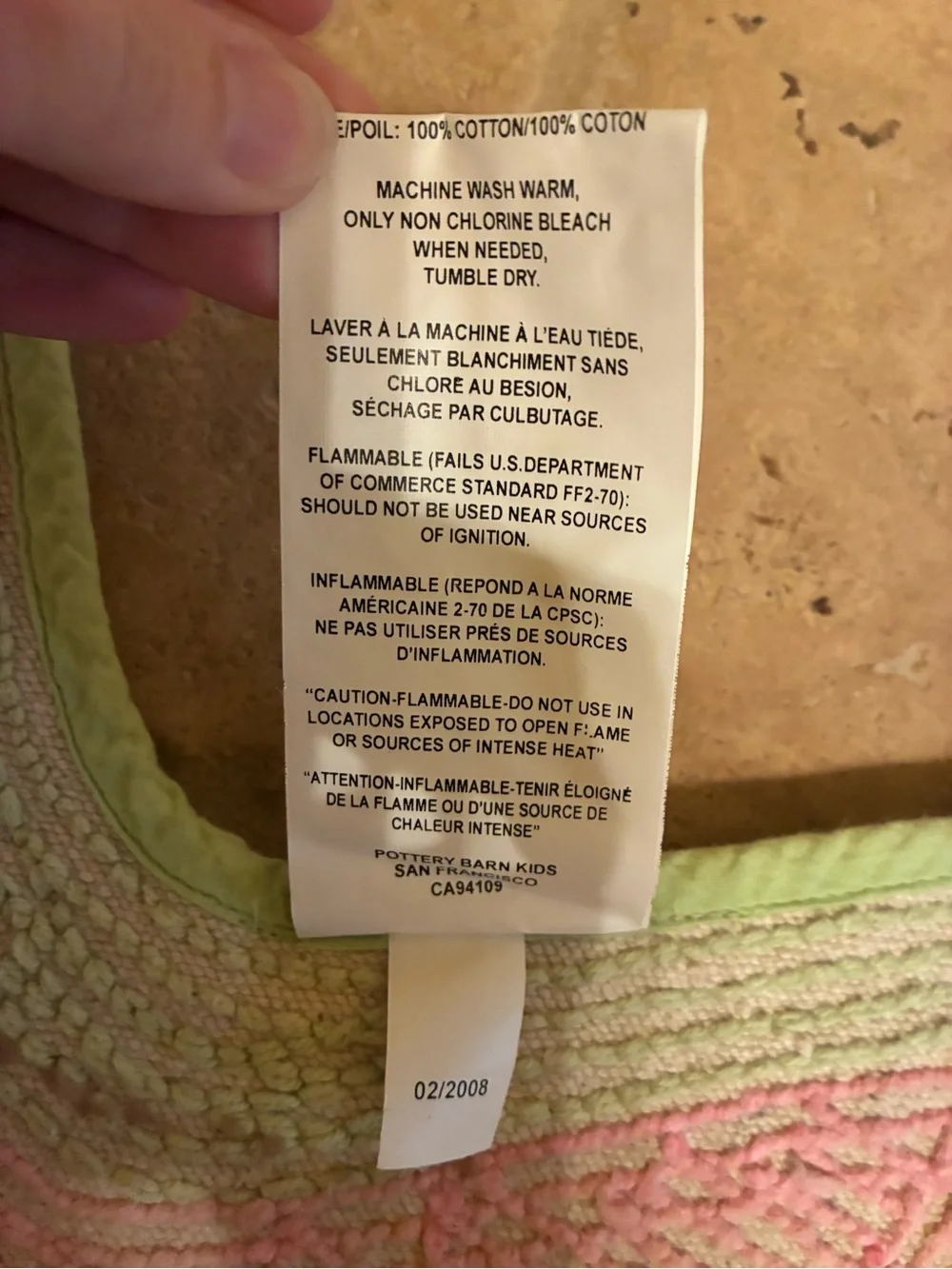 Pottery Barn Kids soft tufted